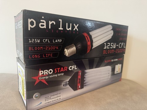 PAIR of 2x PARLUX + PRO STAR CFL ENERGY SAVING Lamps 5U 125W BLOOM 2100k E-40 - Picture 3 of 8