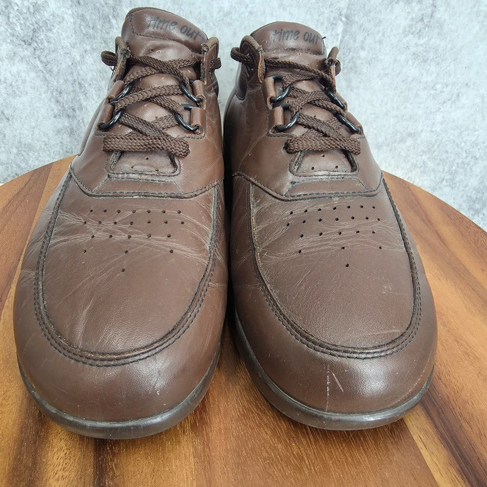 SAS Time Out Walking Shoes Mens 11 M Brown Leather Sneakers Comfort Shoes - Image 3 of 4