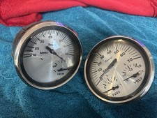 Faris Marine Gauges Pair Used  With Brackets ...