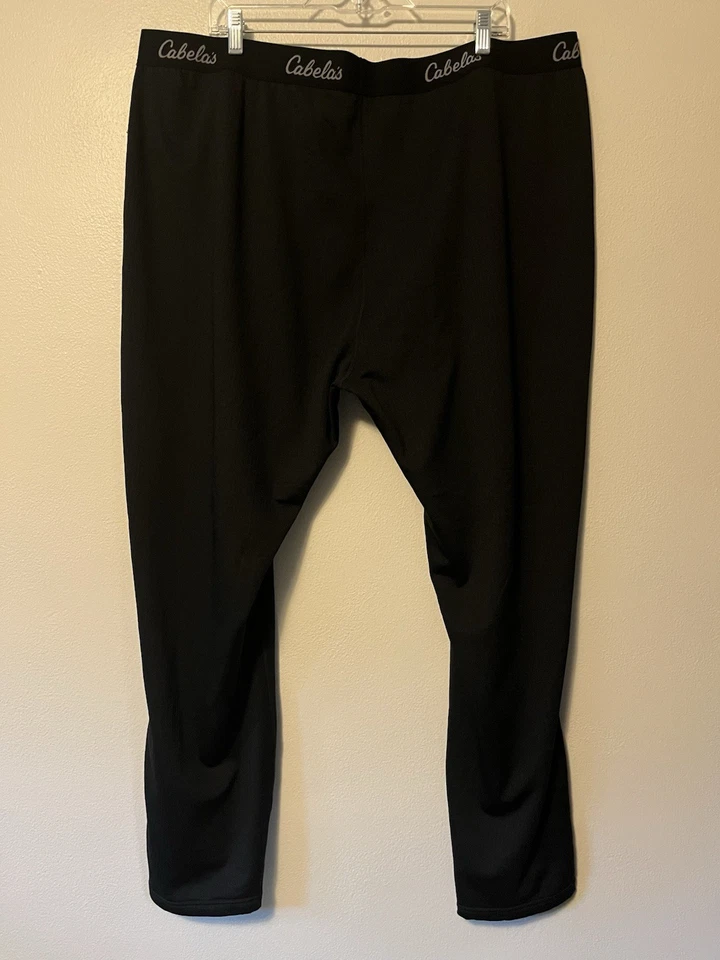 Cabelas Men's Heavy Weight Size 3XL Base Layer Black Thermal Pants Outdoors - Image 3 of 4