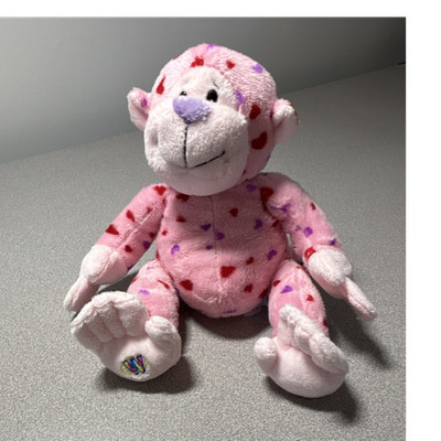 GANZ Webkinz Love Monkey Plush Stuffed Animal Retired HM343 No Code