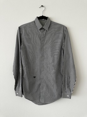 Dior Homme Hedi Slimane FW06 Striped Cotton Poplin Shirt Bee sz 37