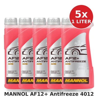 Mannol Kühlerfrostschutz Rot G12+ 5x1L Mannol Antifreeze AF12+ Kühlmittel VW Aud