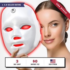 7-1 Colors Red Light Therapy For Face  LED Facial Skin Care Mask,Red Light Mask f