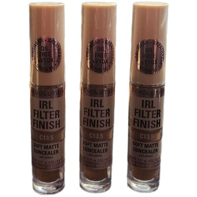 Revolution IRL Filter Finish Soft Matte Concealer C13.5 3 Pack