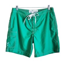 AMERICAN EAGLE Outfitters Men's Size L Swim Trunks Board Shorts Green w/ Pockets