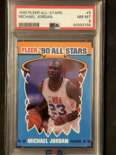 1990-91 Fleer - All-Stars Michael Jordan #5 PSA 8