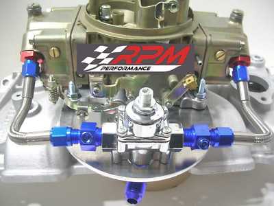 #ad Holley Carb Carburetor Braided Fuel Line Pressure Regulator Kit 4150 6AN S5030 $109.99