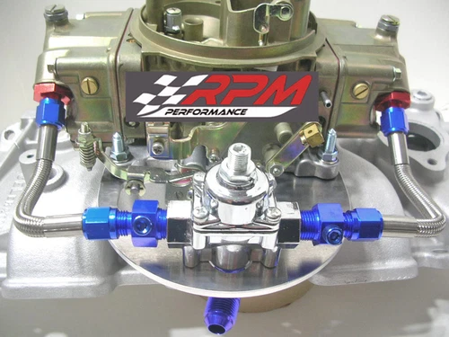 Holley Street Avenger Carb Carburetor Braided Fuel Line Pressure Regulator 4150