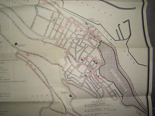 Israel Army Map Palestine RARE Eretz WW2 1945 British Sarafand Haifa Route Bus - Picture 4 of 7