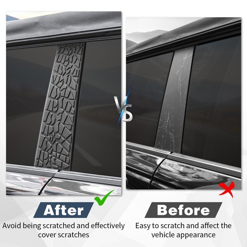 2*B Pillar Trim Center Window Outer Pillar Post Cover For Ford Bronco 4D 21-24 - Picture 2 of 7