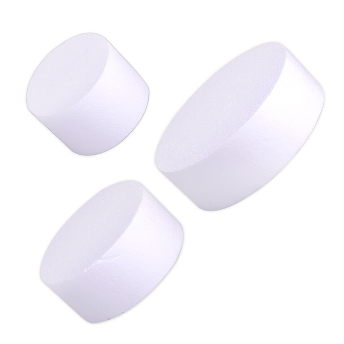 TOVINANNA 2-stöckige Kuchen-Attrappen Aus Styropor - Weiße Torten-Dummys Für Dekoration & Übung