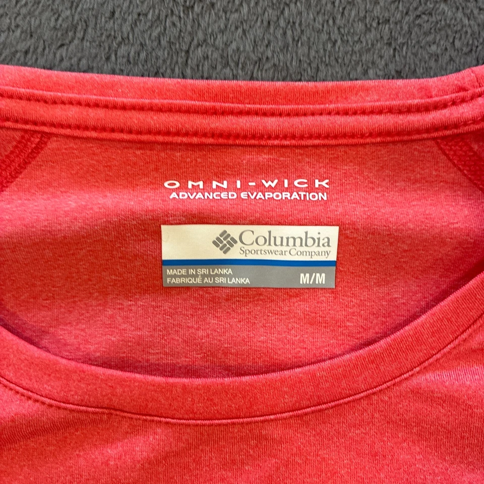 Camiseta deportiva Columbia Omni-Wick rosa coral manga larga rendimiento mujer talla M Foto 3 de 4