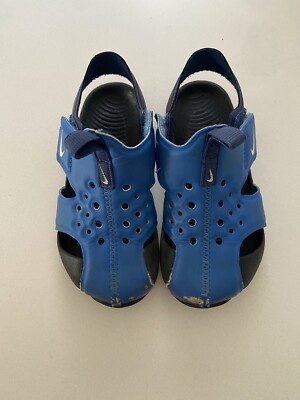 Nike Sunray Water Shoes Nike Sunray Kids Sandals Navy Gray Size US