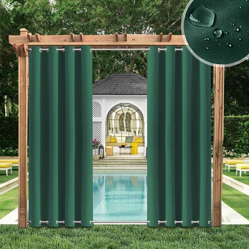 Windproof Outdoor Waterproof Blackout Curtain Pergola Patio UV-protection Drapes - Picture 24 of 45