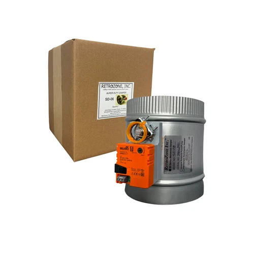 SD 8" Belimo 3 wire Motorized 24v round zone control damper -Same Day Ship-