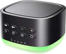 Magicteam White Noise Machine 10 Colors Lights and 25 Soothing Sounds Sleep with