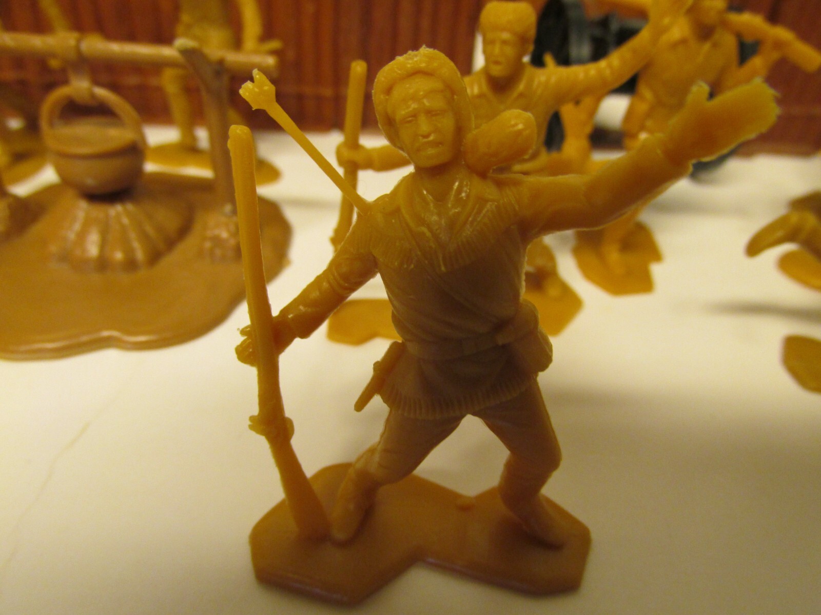 Vintage 1960s Marx Boonesborough Playset Pioneers & Indians w/ Reissue