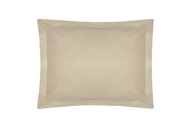 200 Thread Count Single Oxford Pillow Case In Mushroom Brown 51cm x 76cm