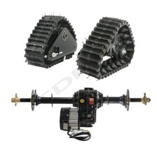 Go Kart Rear Differential Axle Kit Wheels Snow Tracks 48V Motor ATV UTV Buggy