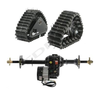 #ad Go Kart Rear Differential Axle Kit Wheels Snow Tracks 48V Motor ATV UTV Buggy $299.85
