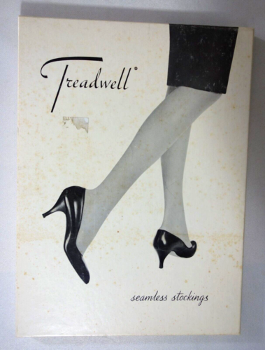 3 Pr VINTAGE TREADWELL HANES #2115 RHT 10. 5 M SHEER MESH KNIT NYLON STOCKINGS