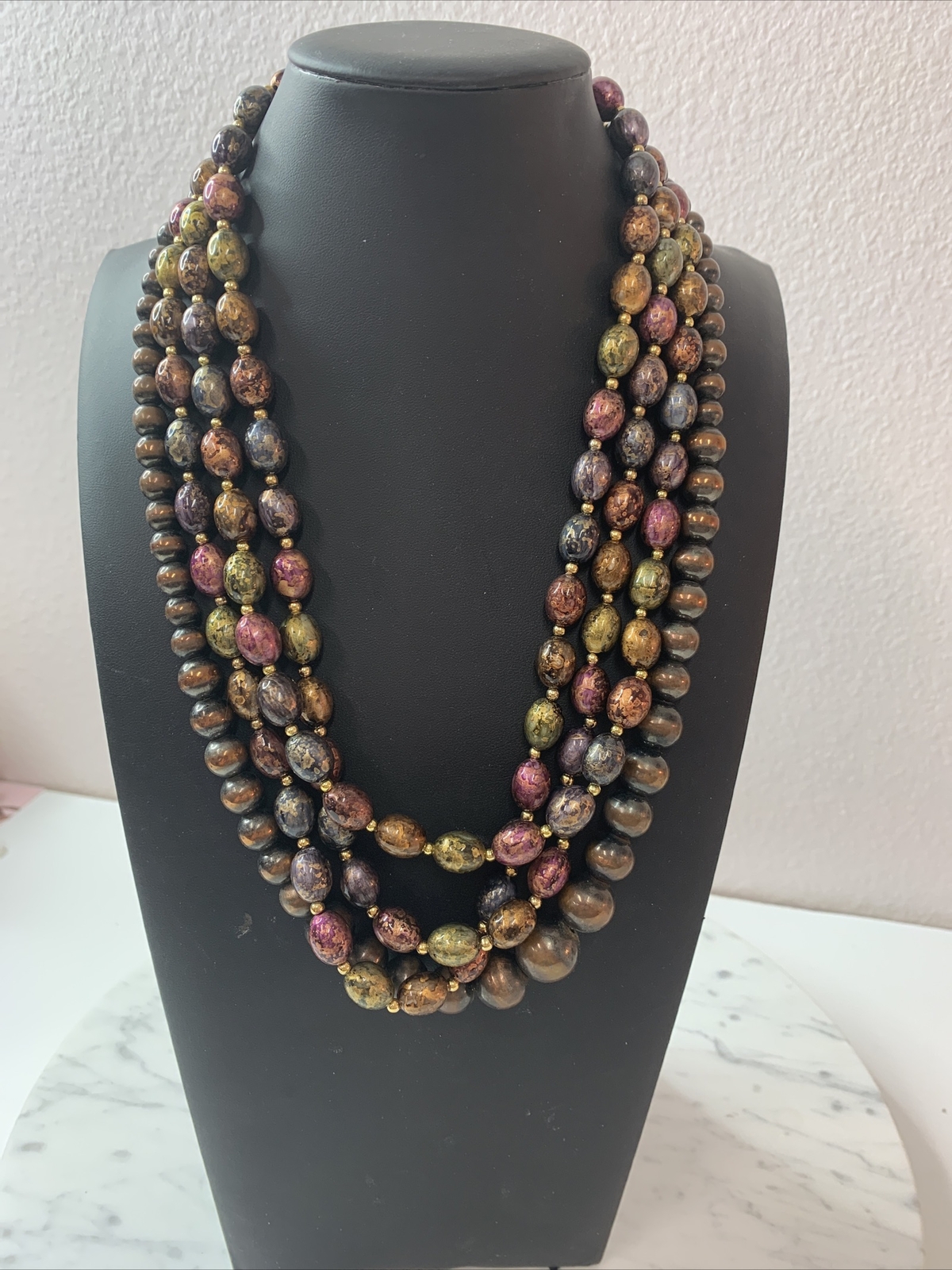 2 BEADED MULTI COLORED Necklaces - image 8