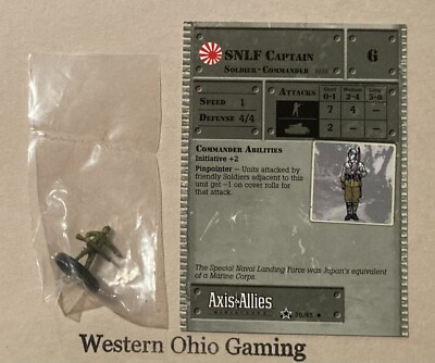 Axis & Allies Miniatures Base Set 2 SNLF Captain #38/45 NEW A&A Minis