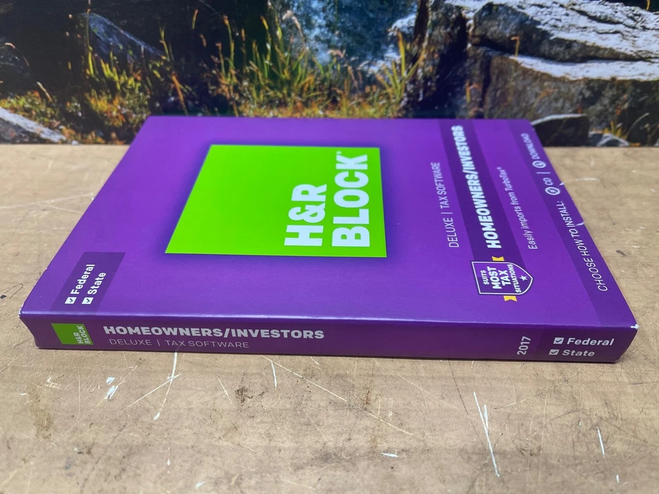 2017 H&R Block DELUXE turbo Federal & State Tax Cut New sealed CD in the BOX USA - Image 2 of 4