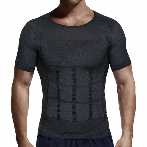 US Gynecomastia Compression Shirt Slimming Men Shapewear to Hide Man Boobs Moobs - Picture 3 of 46