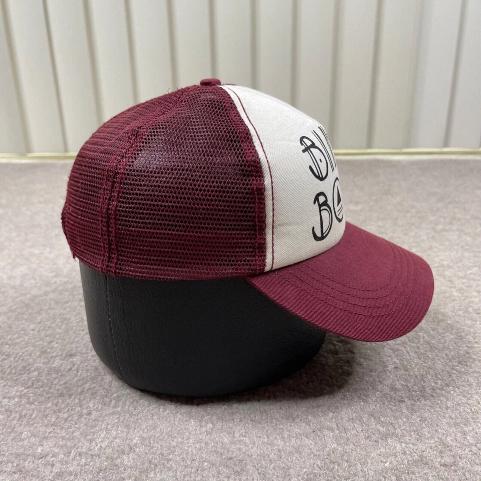 Gorra Billabong para mujer roja malla camionero cierre a presión logotipo deletreado Y2K vintage Foto 2 de 4