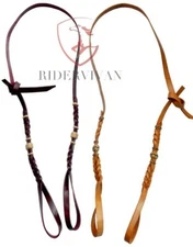 Bosal Hanger single-ply 1/2" Latigo & Natural, Bosal Hanger Self-tie (Set of 2)