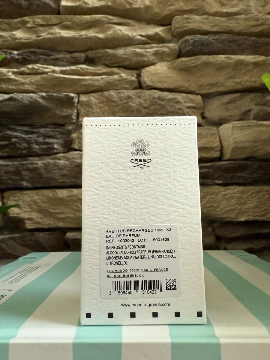 CREED Aventus Eau de PARFUM 3 x .33oz/10ml Travel Size Spray for