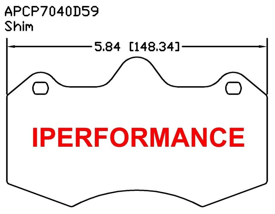 Titanium Brake Pad Shim Heat Shield Set for McLaren 650 S; 2015 Iron