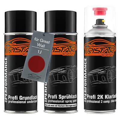 Autolack 2K Spraydosen Set für Great Wall 1J Jazz Red Perl Metallic