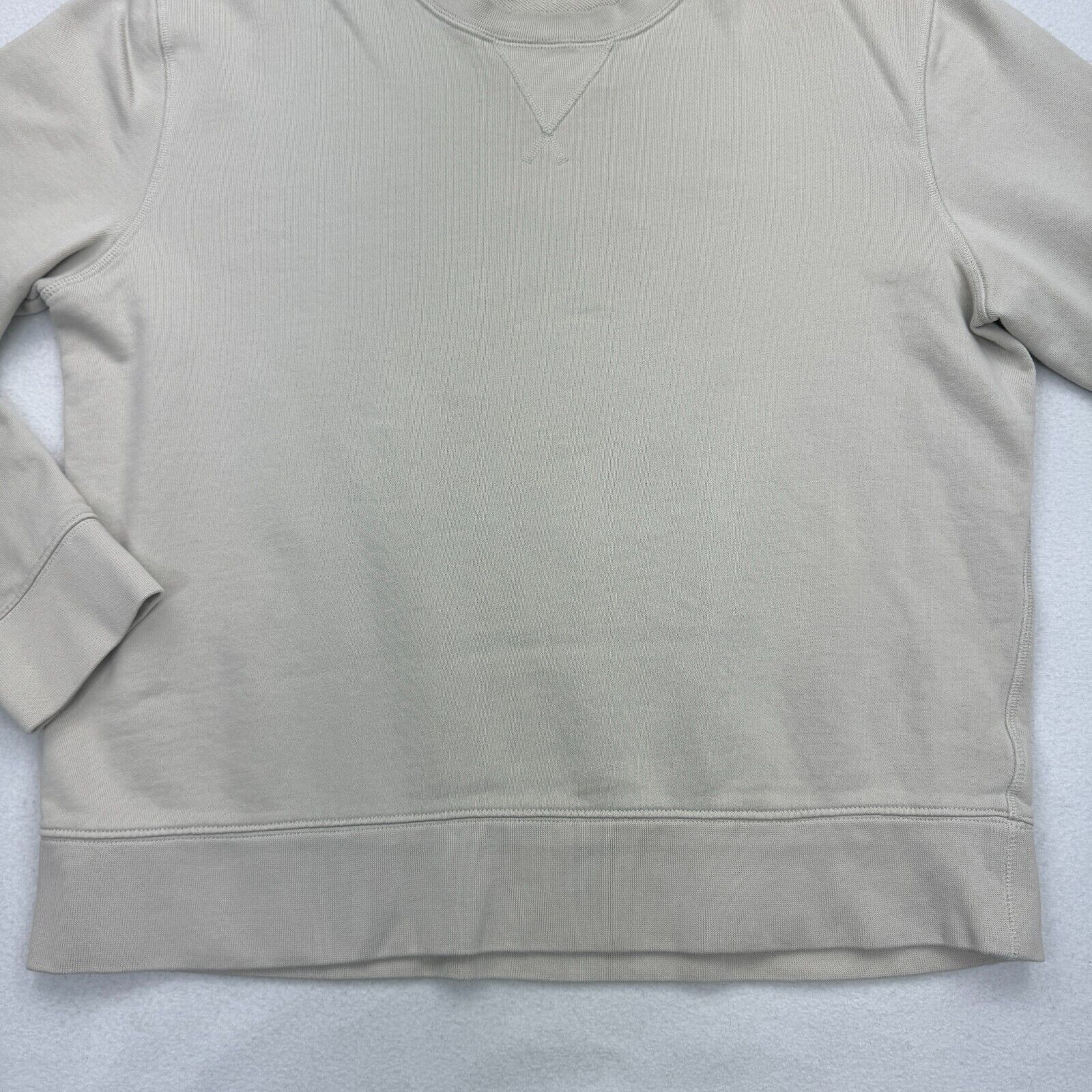 Arket Sweatshirt Mens Beige Large Dense Weave Cot… - image 3