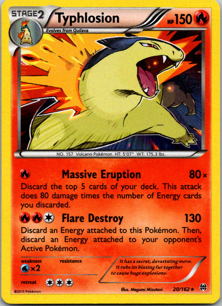 Typhlosion 20/162 Holo XY - BREAKthrough Pokemon TCG Card NM Near Mint