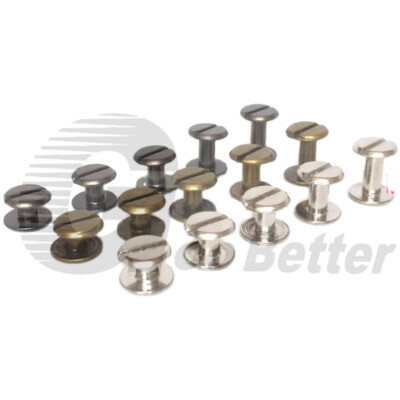 Schraubnieten 60 Stück - Für Lederhandwerk 8mm Kopf