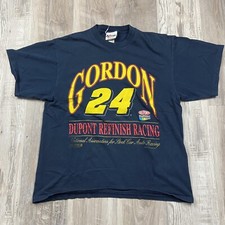 Vintage 1999 90s NASCAR Jeff Gordon #24 Dupont T-Shirt Sz Large Faded