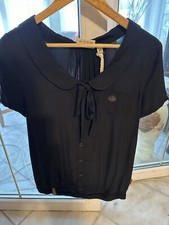 Naketano Bluse Top Oberteil Damen Women Gr. M black Viskose