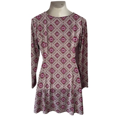 MUDD Dress Womens Size XL Lattice V Neck Long Sleeve Knit Pink Mauve Work Church | eBay MUDD Dress Womens Size XL Lattice V Neck Long Sleeve Knit Pink Mauve Work Church | eBay