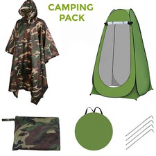 Portable Outdoor Pop Up Camping Tent Changing Room Hiking & rain pocho raincoat