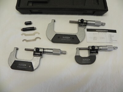 Blue Point MIC103MB 3 Piece Metric Digital Micrometer Set 0 Blue Point MIC103MB 3 Piece Metric Digital Micrometer Set 0
