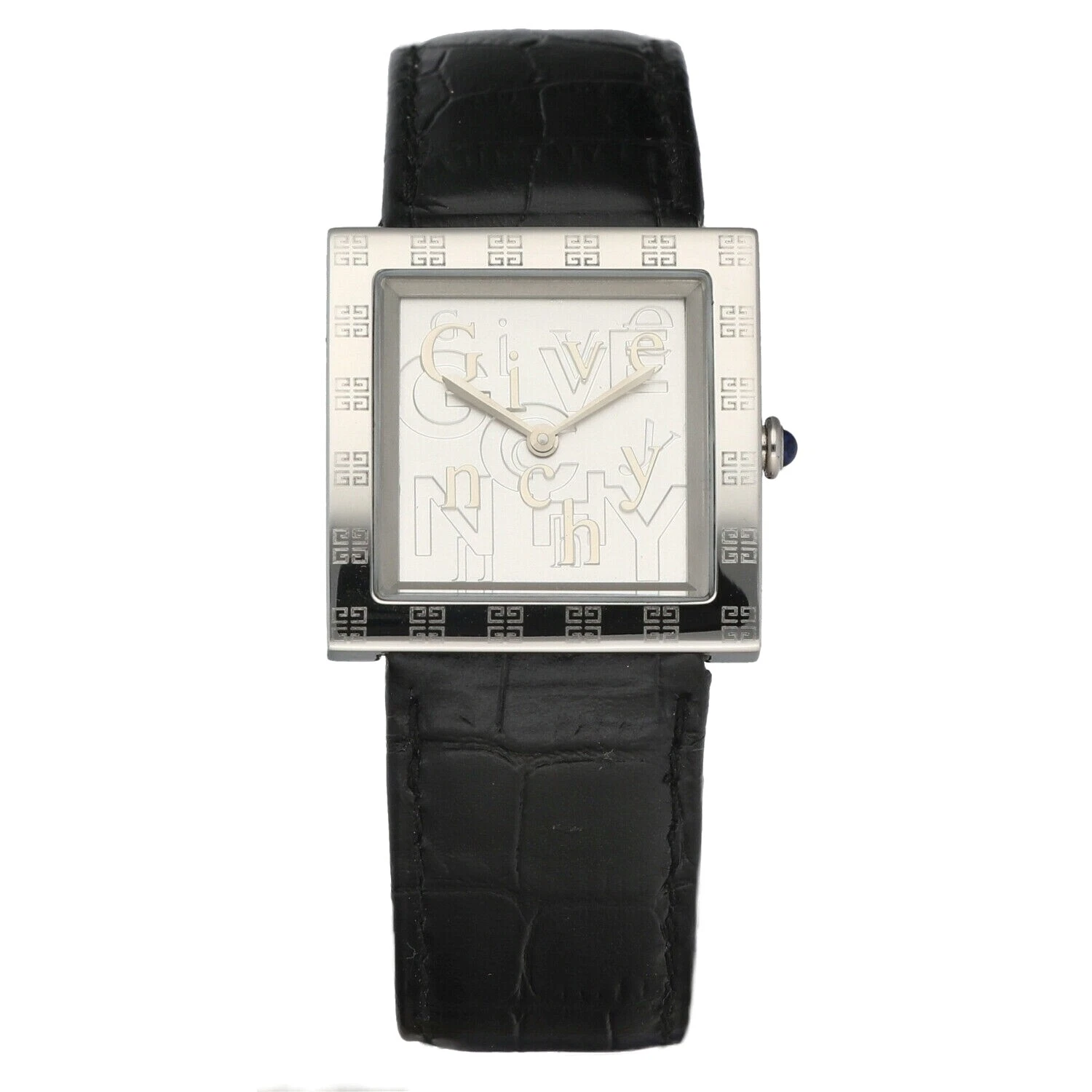 Orologio da donna Givenchy 1558962 APSARAS Quadrante argento 27 mm quadrato in pelle quarzo