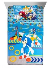 Sonic the Hedgehog Kids Twin/Full Blanket  Sheet Set-AB08P3Y2SM32, W5322574755