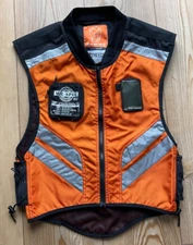 Icon Motorsports Mesh Safety Vest Regular Asphalt Technologies Mil-Spec Orange