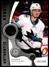 2021-22 SP Game Used 2005-06 Retro Rookies #R-67 Jasper Weatherby RC 193/999 San