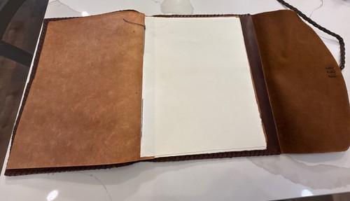 Libro de bocetos de cuero - hecho a mano - Imagen 11 de 17