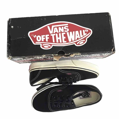 NEW Vans Shoes Era Men 4 Women 5 Black Satin Athletic Low Top Skate Sneakers VTG
