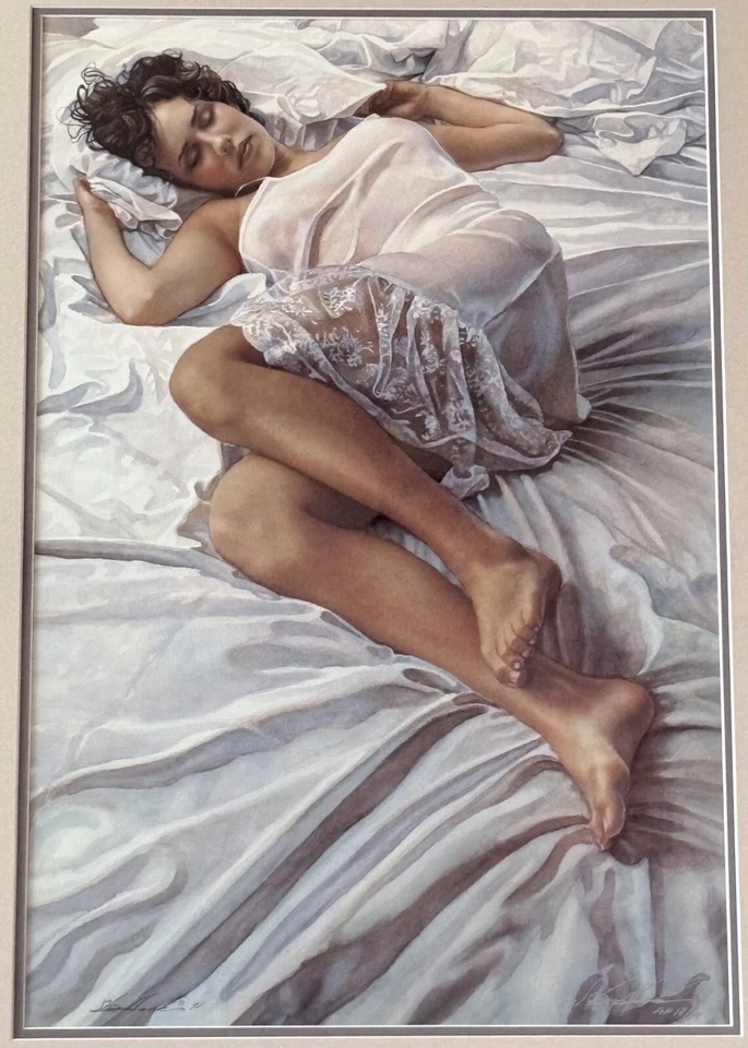 Steve Hanks "Cuando sus ojos azules cierran" desnudo 1993 firmado AP prueba de artista 18/99 Foto 2 de 4